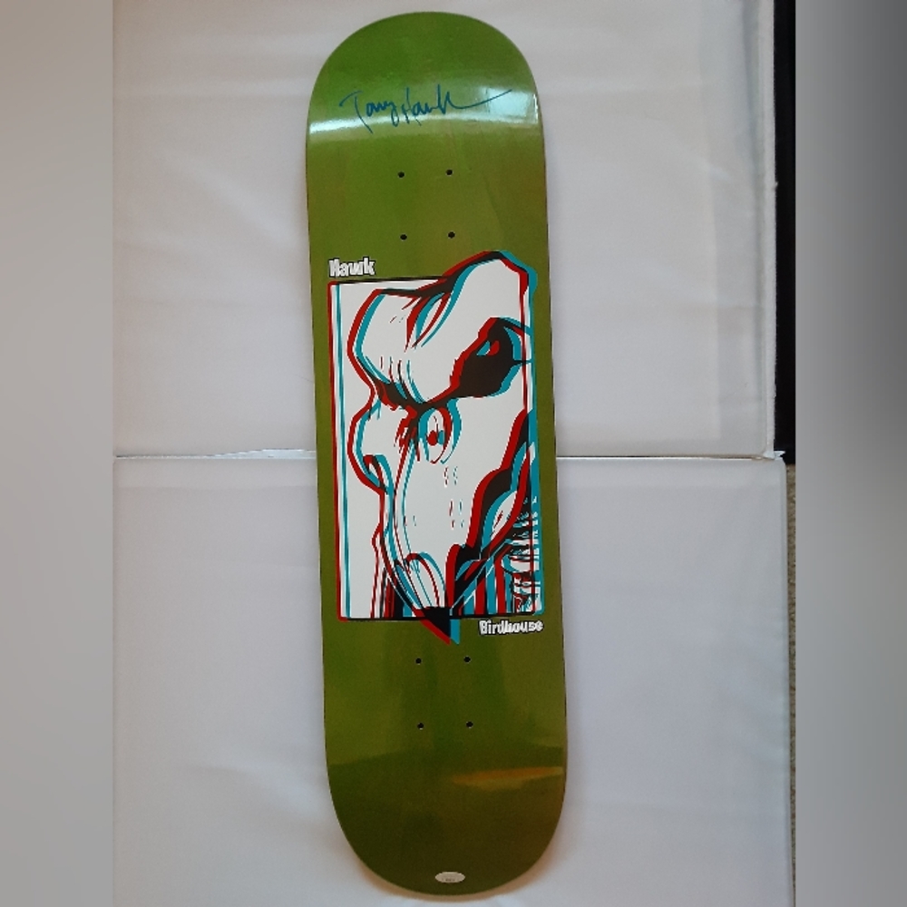 Tony Hawk signed birdhouse skateboard deck JSA COA powell peralta bones brigade